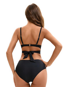 ชุดว่ายน้ำชิ้นเดียวที่เป็นมิตรต่อสิ่งแวดล้อมสำหรับออกกำลังกายพิมพ์ลายสีพื้นมีสไตล์สไตล์ของผู้หญิงชาวยุโรปอเมริกันยุโรปชุดว่ายน้ำขนาดใหญ่พิเศษระบายอากาศได้ - Product Image 6