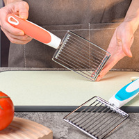 Trancheuse à œufs en acier inoxydable, coupe-viande, déchiqueteuse de tomates, outil manuel pour trancher les fruits et légumes