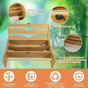 Distributeur de <span class=keywords><strong>papier</strong></span> d'emballage 4 en 1 et porte-serviettes en bambou Distributeur de <span class=keywords><strong>papier</strong></span> d'<span class=keywords><strong>aluminium</strong></span> et de <span class=keywords><strong>papier</strong></span> ciré Organisateur de <span class=keywords><strong>papier</strong></span> d'<span class=keywords><strong>aluminium</strong></span> et de plastique avec coupeur - Product Image 5