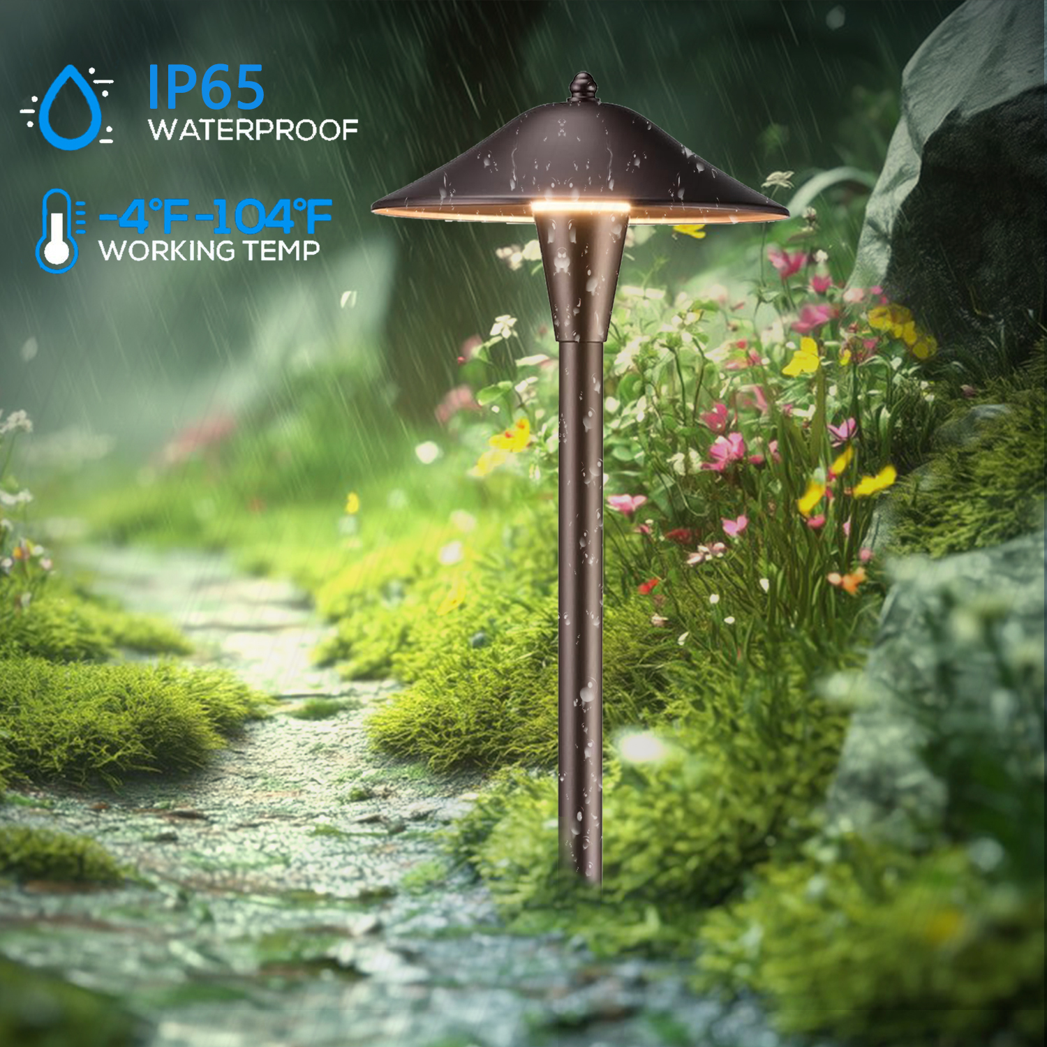 USA Landscape Low Voltage LED Pathway Light Outside Waterproof 12-24V Garden Lawn Decorative Lighting with Spike