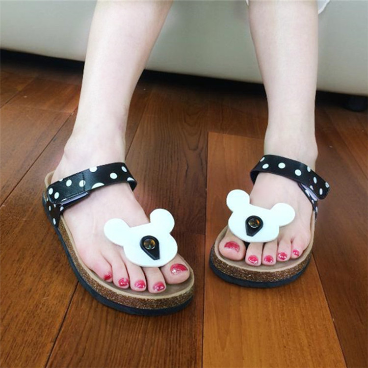 New Platform Cork Slippers Beach Slides Ladies Shoes PU Upper Cork Sole Women Sandal Slippers