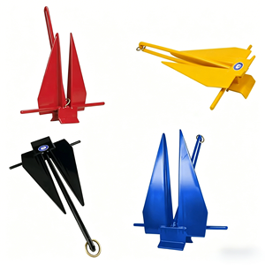 Ancre Danforth rouge en plastique, outil d'amarrage durable pour bateaux modèles RC, petits navires, accessoires de quincaillerie marine - Product Image 6