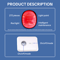 Gorro de Terapia de Luz Roja de 272 LED y 650nm, Gorro de Terapia de Luz Roja Portátil para el Cabello, Gorro de Terapia de Luz LED