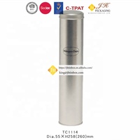 Emballage de tube en étain JH boîtes métalliques transparentes et brillantes pour les promotions d'artisanat de gâteau à bougie