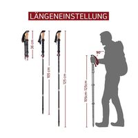 Bâtons de marche pliables ultralégers en gros, bâtons de trekking pliables légers pour sentiers, seniors et hommes
