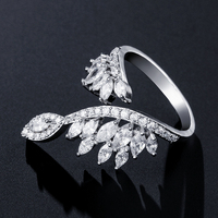 RAKOL RP2148 CZ Cincin Ular Perak Berlapis Emas Asli Cincin yang Dapat Disesuaikan Perhiasan Unisex Wanita Gaya Baru 2022