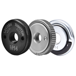 Tự khóa lớp phủ niken công cụ điện phụ tùng vòng phát hành nhanh chóng kẹp M14 chủ đề mặt bích <span class=keywords><strong>Nut</strong></span> cho trục chính máy mài góc - Product Image 5