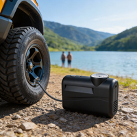 Gonfleur de pneus portable sans fil avec manomètre analogique, pompe à air rechargeable pour voiture, moto, vélo, utilisation en bord de route