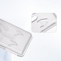 Étui de téléphone transparent personnalisé avec porte-cartes magnétique, coque de téléphone transparente mate en PC, pochette pour cartes pour iPhone 18 17