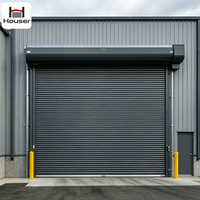 Porte de garage automatique en aluminium résistante aux intempéries et aux ouragans, à enroulement, pour centre logistique, prix direct usine
