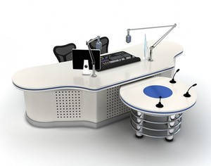 ML-BYZ <strong>Broadcasting</strong> Table, TV Station <strong>Program</strong> Desk News Interview Desk, Radio Station Studio Broadcast Desk - Product Image 3