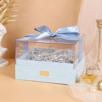 Boîte cadeau personnalisée avec logo d'entreprise pour Noël et Thanksgiving, boîte à bonbons transparente en acrylique, boîte à bonbons vide pour demoiselle d'honneur, boîte cadeau de mariage