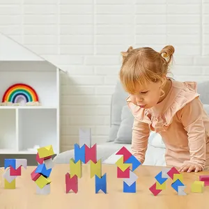 16 piezas 3D bloques de apilamiento juegos de equilibrio para niños Tetris Tower Balance Game