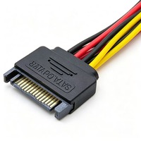 Cable de alimentación SATA macho a doble IDE hembra, cable divisor de alimentación SATA 1 a 2 a IDE de 4 pines