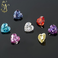 Moissanite de laboratoire VVS1 multicolore certifiée GRA, taille cœur, pierre précieuse en vrac 0,5ct-5ct, effet de couleur/feu