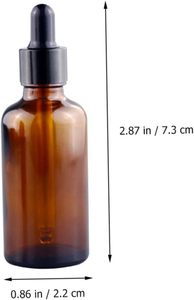 Bouteilles d'huiles essentielles en verre ambré foncé, épaisses, anti-fuite, avec compte-gouttes, tailles 1oz, 2oz, 4oz, pour sérum de soin de la peau, mascara, sérigraphie - Product Image 6
