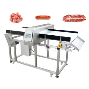 Detektor logam konveyor untuk industri makanan, sosis Ham, daging domba dendeng
