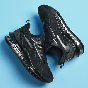 Zapatillas de deporte informales transpirables de verano para hombre, zapatillas de deporte de malla de punto en blanco con cojín de aire, zapatillas deportivas para caminar para hombre - Product Image 5