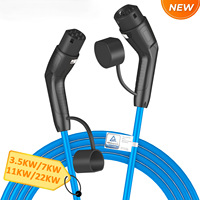 Câble de charge pour voiture électrique RTFIY, type 2, 7 kW, chargeur EV 32A, câble de charge rapide type 2 AC pour remplacement/réparation