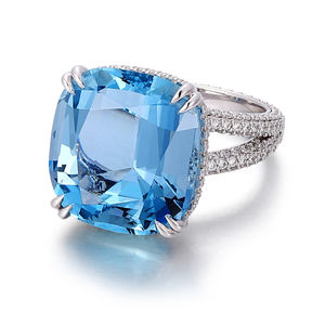 Anillos de moda de oro blanco macizo de 18K, 14K y 10K con piedras preciosas cultivadas en laboratorio, hechos a mano, de nuevo diseño, para mujer, para uso diario. - Product Image 2