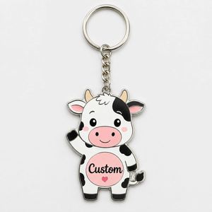 Llaveros Personalizados al por Mayor de Alta Calidad, Llaveros con Colgante de Vaca de Dibujos Animados, Diseño Bonito, Recuerdos Promocionales de Leche - Product Image 3