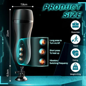 ของเล่นทางเพศสำหรับผู้ชาย ถ้วยช่วยสำเร็จความใคร่พร้อมระบบทำความร้อน กระตุ้นด้วยการสั่นสะเทือน เสียงเซ็กซี่ พกพาสะดวก พร้อมฐานดูดติดแน่น - Product Image 2