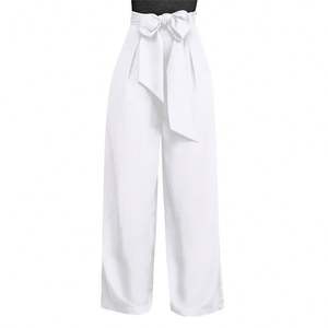 Vente en gros Pantalons droits en polyester Pantalons pour femmes avec bandage - Product Image 5