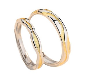 Anillo De Acero Inoxidable Platinum-plated <b>Couple</b> <b>Ring</b> for Men Women <b>Couple</b> <b>Ring</b> Wedding Jewelry Adjustable Open <b>Ring</b> - Product Image 4