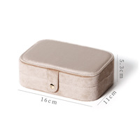 Boîte à bijoux de voyage en cuir Pu organisateur Double couche velours cadeau emballage Portable Mini stockage collier boîtes à bijoux