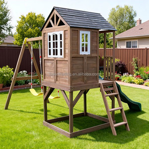 Juego de juegos para jardín al aire libre con tobogán para niños pequeños, columpio de plástico, aro de baloncesto de metal y accesorios de aleación - Product Image 2