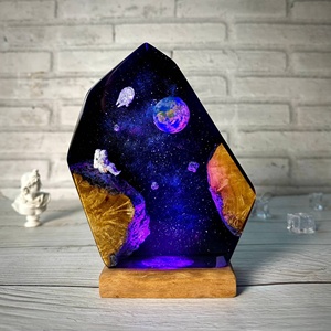 Best Selling Resin Wood Space Galaxy Design <strong>Star</strong> Glue Lamp LED Night <strong>Light</strong> <strong>for</strong> <strong>Bedroom</strong> Decor Perfect Gift - Product Image 4