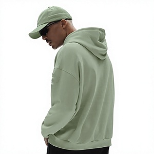 เสื้อฮู้ดผู้ชายทรงปกติ สีพื้น ผ้าฝ้ายฟลีซ สวมใส่สบายในฤดูหนาว ระบายอากาศได้ดี มีกระเป๋าบุซับใน น้ำหนัก 300 กรัม - Product Image 3