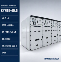 Armoire de commutation blindée amovible en métal pour courant alternatif KYN61-40.5