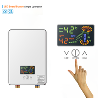 Chauffe-eau électrique instantané sans réservoir 220V-240V 3500W, température réglable, étanche IPX4, usage domestique