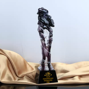 Personnalisation Gravure Réunion Annuelle Récompenses Souvenir Créatif Goutte <span class=keywords><strong>D</strong></span>'<span class=keywords><strong>eau</strong></span> Pierre Portant Noir Art <span class=keywords><strong>Verre</strong></span> Trophée - Product Image 2