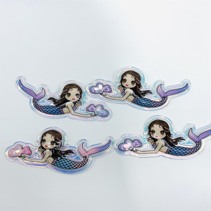 Multi-Color Transparent TPU Bubble Charms Kids Glitter Beads Hair Clips Shoe Decorations Heart Stars Design pour la Saint-Valentin - Product Image 5