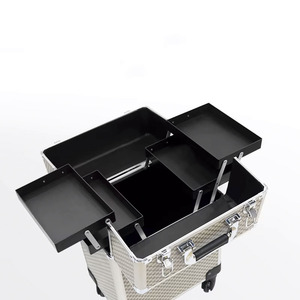 Valise professionnelle grande capacité, résistante à l'eau, durable, pour maquillage, avec <span class=keywords><strong>4</strong></span> roues, valise à roulettes pour cosmétiques - Product Image 3