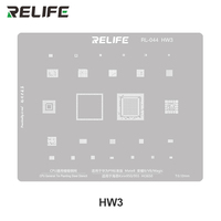 RELIFE RL-044 Série HW – Kit de pochoirs en acier intégrés pour CPU / 16 pièces pour la réparation de téléphones mobiles
