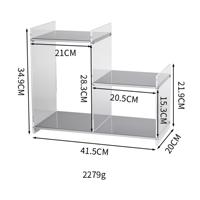 Factory Wholesale Custom Acrylic Desktop Shelf Book Display Rack Multipurpose Tabletop Decor Stand Storage Rack Desktop Shelves