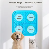 Tapis à lécher en silicone écologique, durable, imperméable, antidérapant, pour l'alimentation lente, aide à l'entraînement portable, soulagement de l'anxiété des chiots, heure du bain