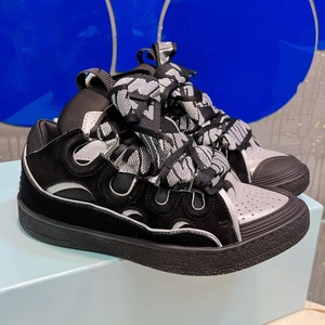 Zapatillas deportivas retro para hombre, con suela gruesa, de piel sintética y gamuza, coloridas, informales, cómodas, antideslizantes y transpirables. - Product Image 2