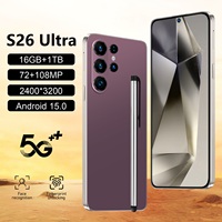 Smartphone S26 Ultra con Pantalla AMOLED Full HD de 7.3 Pulgadas, 16GB+1TB, Android 14, Cámara Trasera de 108MP, 5G LTE CDMA, Doble SIM, Francés e Inglés