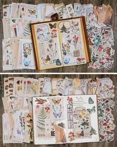 200 pièces Vintage Journal autocollants Scrapbook Pack accessoires Journal planificateurs bricolage papier artisanat Kits cahier Collage <span class=keywords><strong>Album</strong></span> - Product Image 2