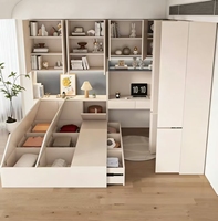 Armoire de rangement pliable personnalisable en panneaux MDF et mélaminé, design minimaliste, gain de place pour chambre à coucher, Yuanmengju