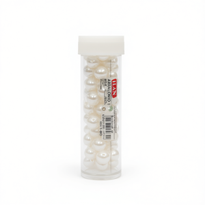 Perle Bianche ILAN da 8mm per Creazione di Gioielli, 12 Pezzi per Tubo - Product Image 1