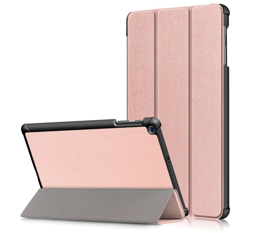 Умный чехол-книжка тройного сложения из полиуретана для Samsung Tab A 8,0 2019 P200/T290 ударопрочный с функцией автоматического пробуждения/сна