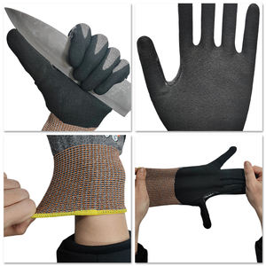 Guantes Anticorte Nivel ANSI A7 TMD F, a Prueba de Cortes para Trabajo, Pantalla Táctil, Recubiertos de Nitrilo Arenoso, Agarre Firme para Manejo de Carga y Reparación de Autos - Product Image 4