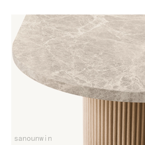 Sanouwin sang trọng Byron Thiết kế bảng phòng ăn đồ nội thất travertine bàn ăn - Product Image 2