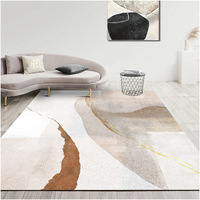 Tapis carré en velours géométrique moderne Tapis de pied antidérapant avec fonction lavable pour chambre salon ou canapé