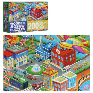 <span class=keywords><strong>Puzzle</strong></span> Educativi in Legno all'Ingrosso, 200 Pezzi in Scatola, Giocattolo per l'Apprendimento Precoce di Bambini e Ragazzi in Età Prescolare - Product Image 6